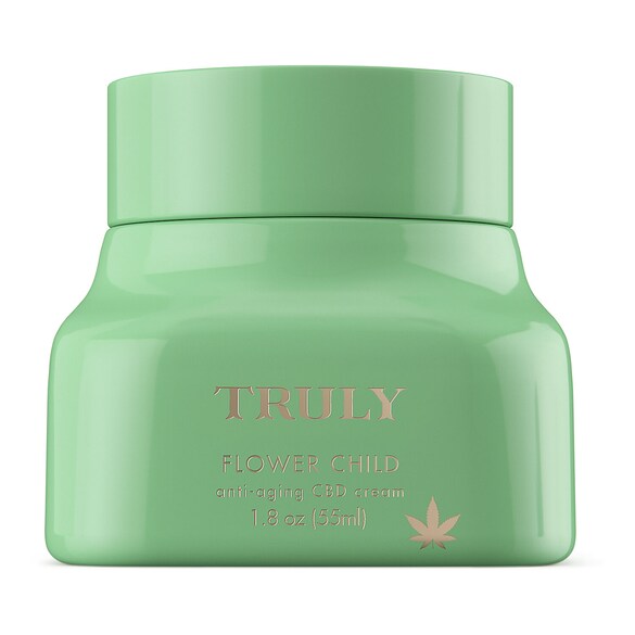 Flower Child - Przeciwstarzeniowy krem do twarzy z kannabidiolem , TRULY