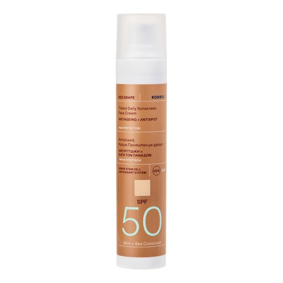 RED GRAPE - Koloryzujący krem ochronny do twarzy SPF50, KORRES