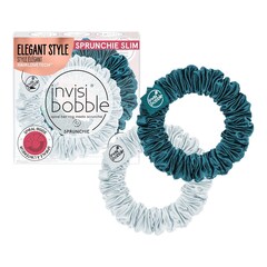 Sprunchie Slim Cool As Ice - Zestaw gumek do włosów, INVISIBOBBLE