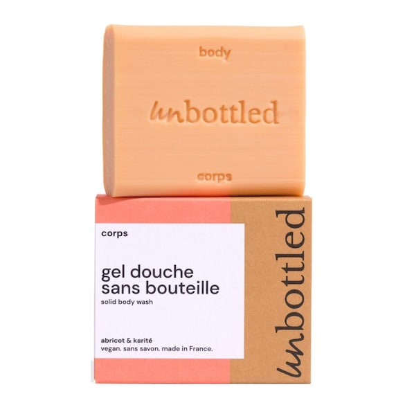 Gel Douche Sans Bouteille Abricot & Karité – Kostka myjąca do ciała, UNBOTTLED