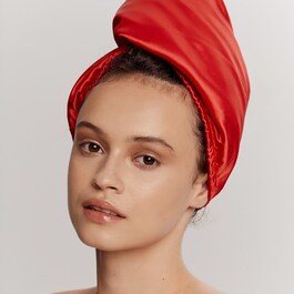 Hair Wrap Satin Red - Satynowy Czerwony Turban Do Włosów