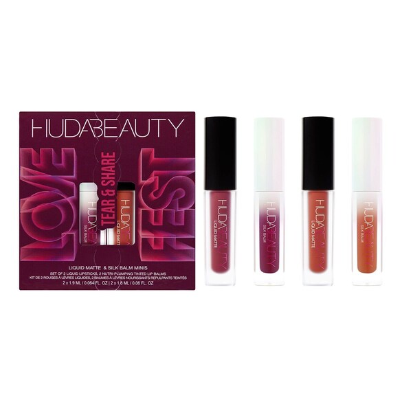 Lovefest Tear & Share - Zestaw szminek, HUDA BEAUTY