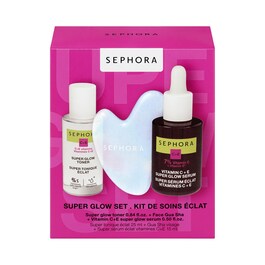 Zestaw kosmetyków przywracających blask - Tonik + Serum + Gua sha do twarzy