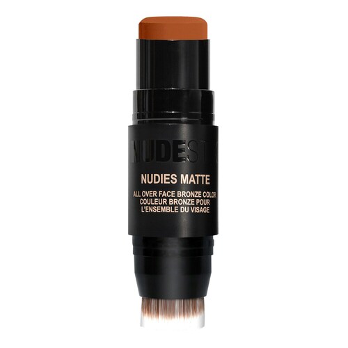 Nudestix - Nudies Matte Bronzer - Sztyft Do Konturowania Z Podwójną Końcówką - Nudestix Matte Terraco Face Tan - Dla Kobiet