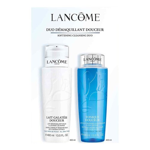 Lancôme - Douceur Cleansing Duo Set - Zestaw Do Demakijażu Twarzy - Douceur 400ml Kit - Dla Kobiet