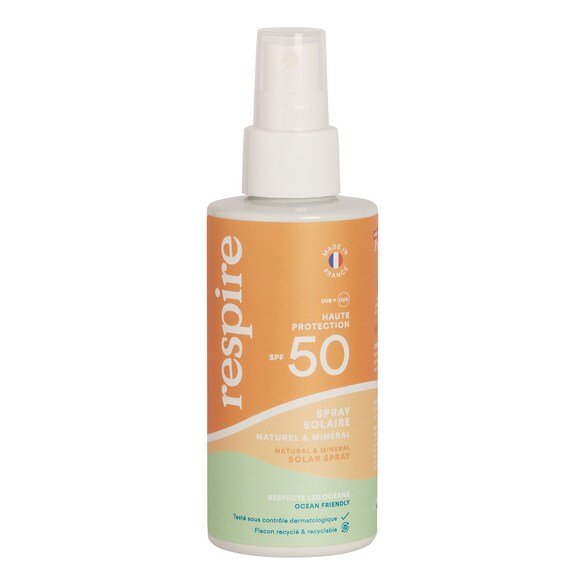 Spray Solaire Naturel & Minéral SPF 50 - Spray SPF 50 , RESPIRE