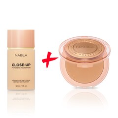 Zestaw Close-Up - Podkład + Puder, NABLA