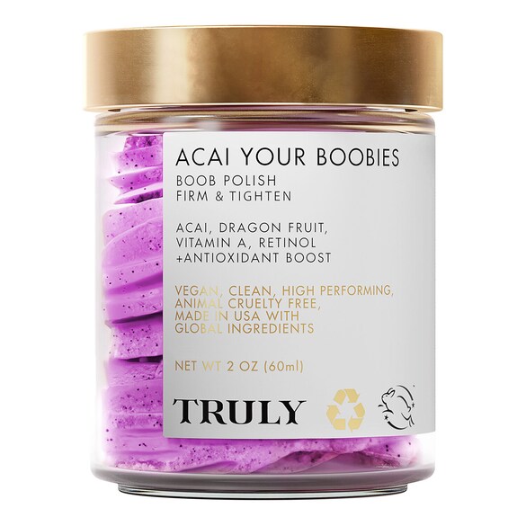 Acai Your Boobies Polish – Kuracja liftingująca do biustu do spłukiwania, TRULY