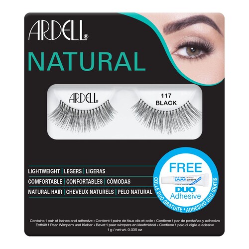 Ardell - Ardell 117 - Rzęsy Na Pasku W Zestawie Z Klejem Duo - False Lashes Natural 117 - Dla Kobiet