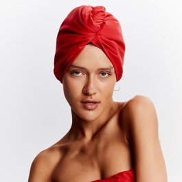 Eco-Friendly Sports Hair Wrap Red - Sportowy lekki turban do włosów
