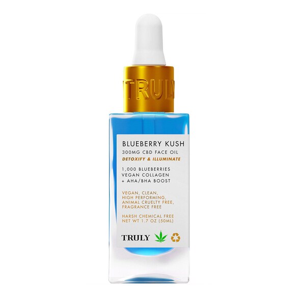 Blueberry Kush CBD Face Oil – Olejek deotksykujący i rozświetlający z CBD, TRULY