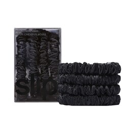 chouchous pure soie skinny - 4 zestaw jedwabnych gumek do włosów