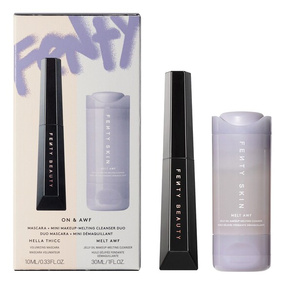 On & Awf - Zestaw Mascara + Mini żel-olejek do demakijażu, FENTY SKIN