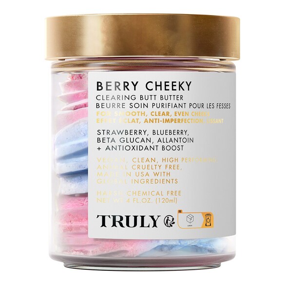 Berry Cheeky — Masło pielęgnacyjno-oczyszczające do pośladków, TRULY