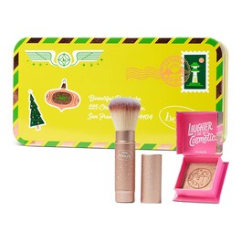 Zestaw świąteczny Blush & Cheek Brush - Róż do policzków i pędzel 