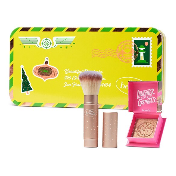 Zestaw świąteczny Blush & Cheek Brush - Róż do policzków i pędzel , BENEFIT COSMETICS