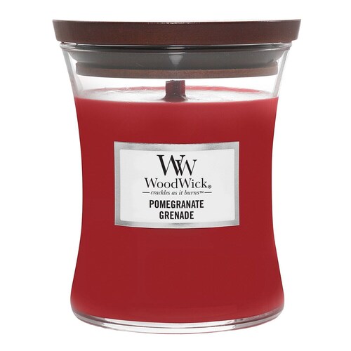 Wood Wick - Świeca Zapachowa Średnia Pomegranate - Pomegranate Nl 275g - Dla Kobiet