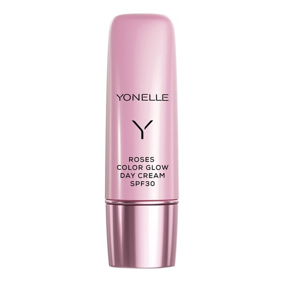 Rozświetlający Krem Color Glow Na Dzień Z SPF 30 - krem przeciwzmarszczkowy, YONELLE