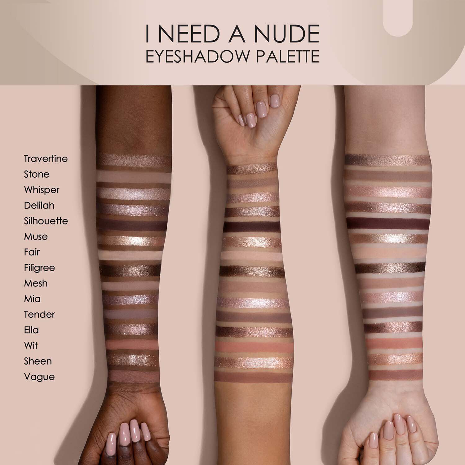 I Need A Nude Palette - Paleta cieni do powiek i NATASHA