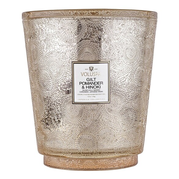 Japonica Gilt Pomander &Hinoki 5 Wick Candle - Świeca , VOLUSPA