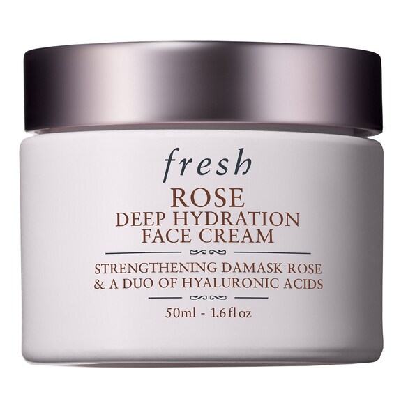 Rose Face Cream - Krem nawilżający z ekstraktem z róży i kwasem hialuronowym, FRESH