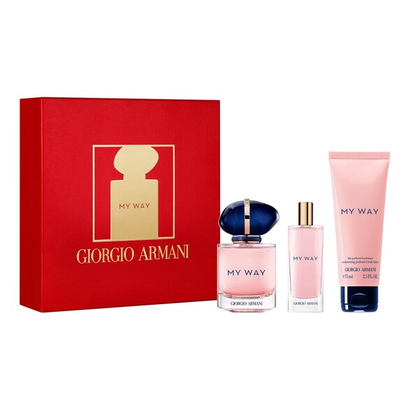 Zestaw świąteczny My Way - Woda perfumowana i balsam + minis, ARMANI