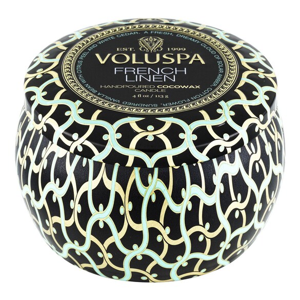 Maison Noir French Linen Mini Tin Candle - Świeca , VOLUSPA