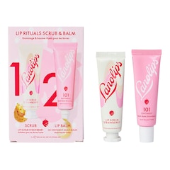 Truskawkowa pielęgnacja ust - Balsam i peeling, LANOLIPS
