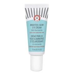 Brigthen + Glow - Rozświetlający krem pod oczy z niacynamidem, FIRST AID BEAUTY