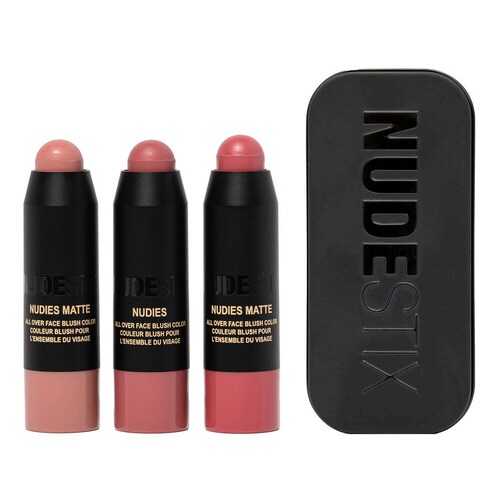Nudestix - Pink Nude Blush Kit - Róże W Zestawie - Kit Pink Nude Blush - Dla Kobiet