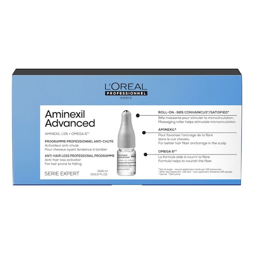 L'oréal Professionnel - Scalp Advanced Aminexil Ampułki 10 X 6 Ml - Aminexil Advanced Hair Loss Serum 60ml - Dla Kobiet