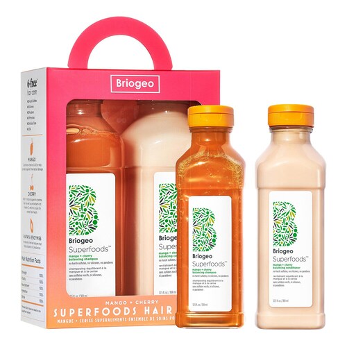 Briogeo - Superfoods — Zestaw Do Pielęgnacji Włosów Z Mango I Wiśnią - Superfoods Mango Cherry Hairpack - Dla Kobiet