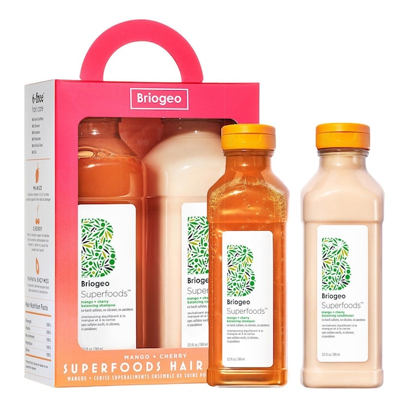 Superfoods — Zestaw do pielęgnacji włosów z mango i wiśnią, BRIOGEO
