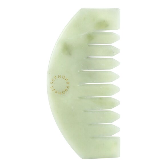 Grzebień Gua Sha z jadeitu - Grzebień do skóry głowy i karku, SEPHORA COLLECTION