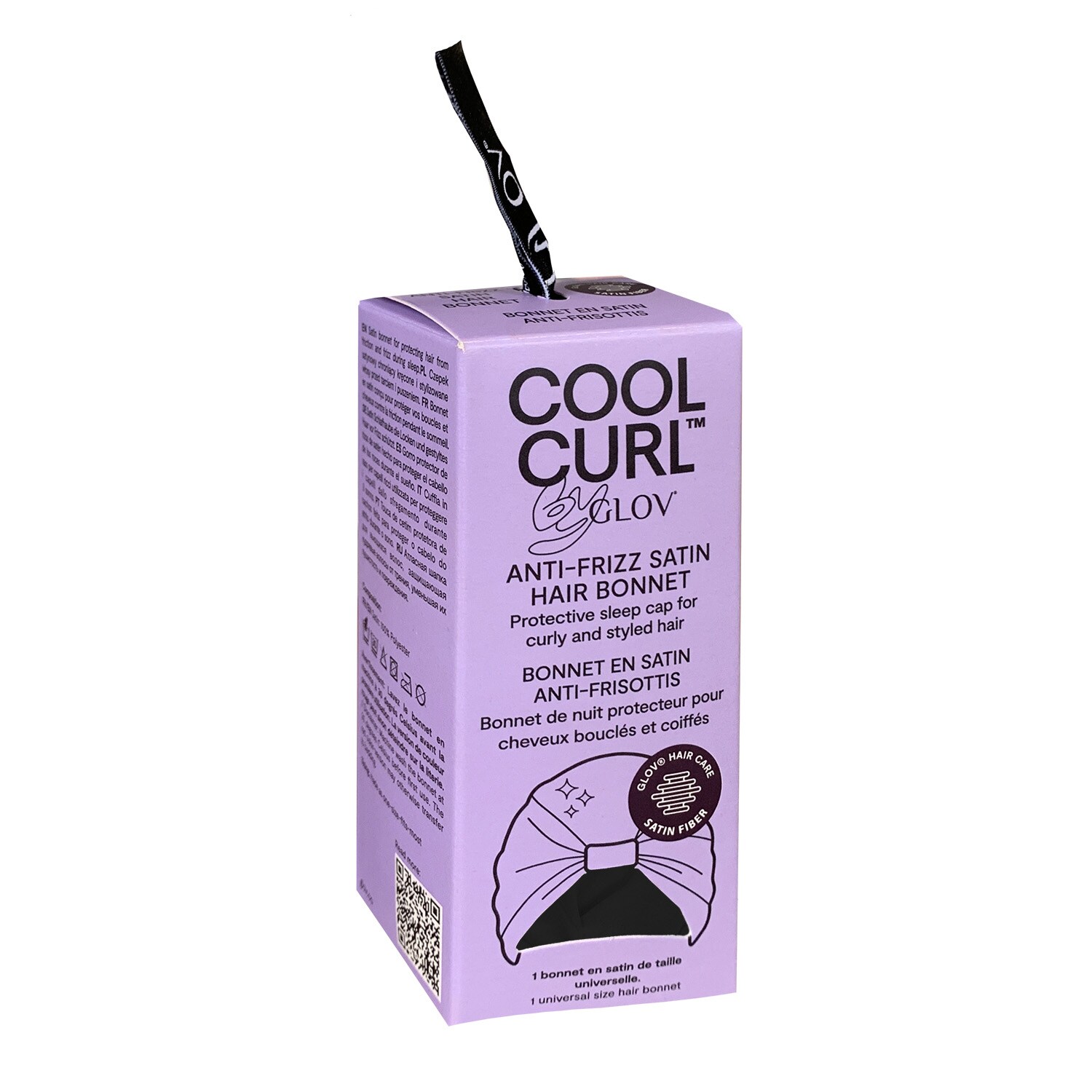 AntiFrizz Satin Hair Black Satynowy czepek do włosów i GLOV ≡ SEPHORA