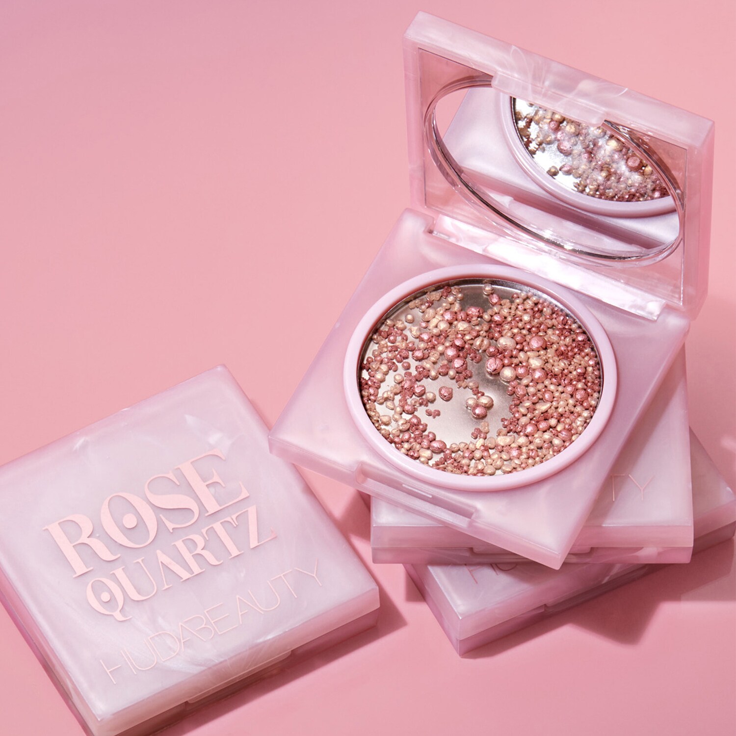 Rose Quartz Face Gloss Highlighting Dew Rozświetlacz i HUDA BEAUTY ≡