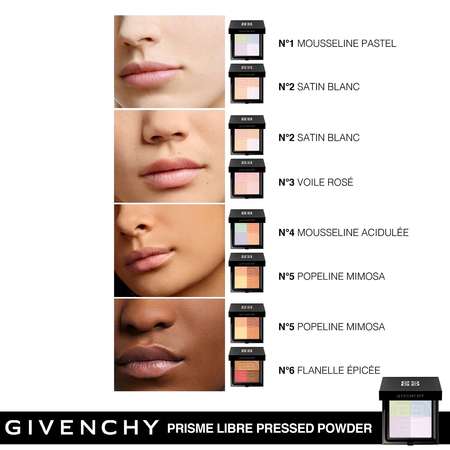 PRISME LIBRE PRESSED POWDER Utrwalający, matujący i korygujący puder prasowany i GIVENCHY ≡