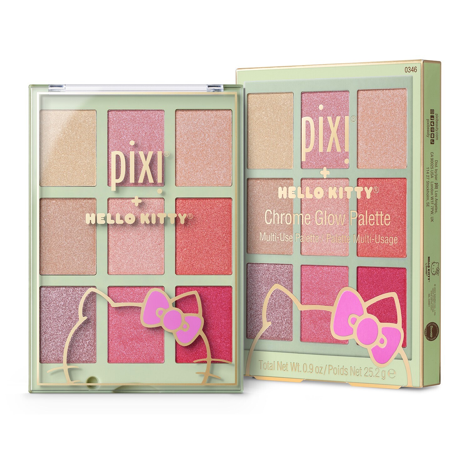 Pixi + Hello Kitty Chrome Glow Palette Wielozadaniowa paletka do
