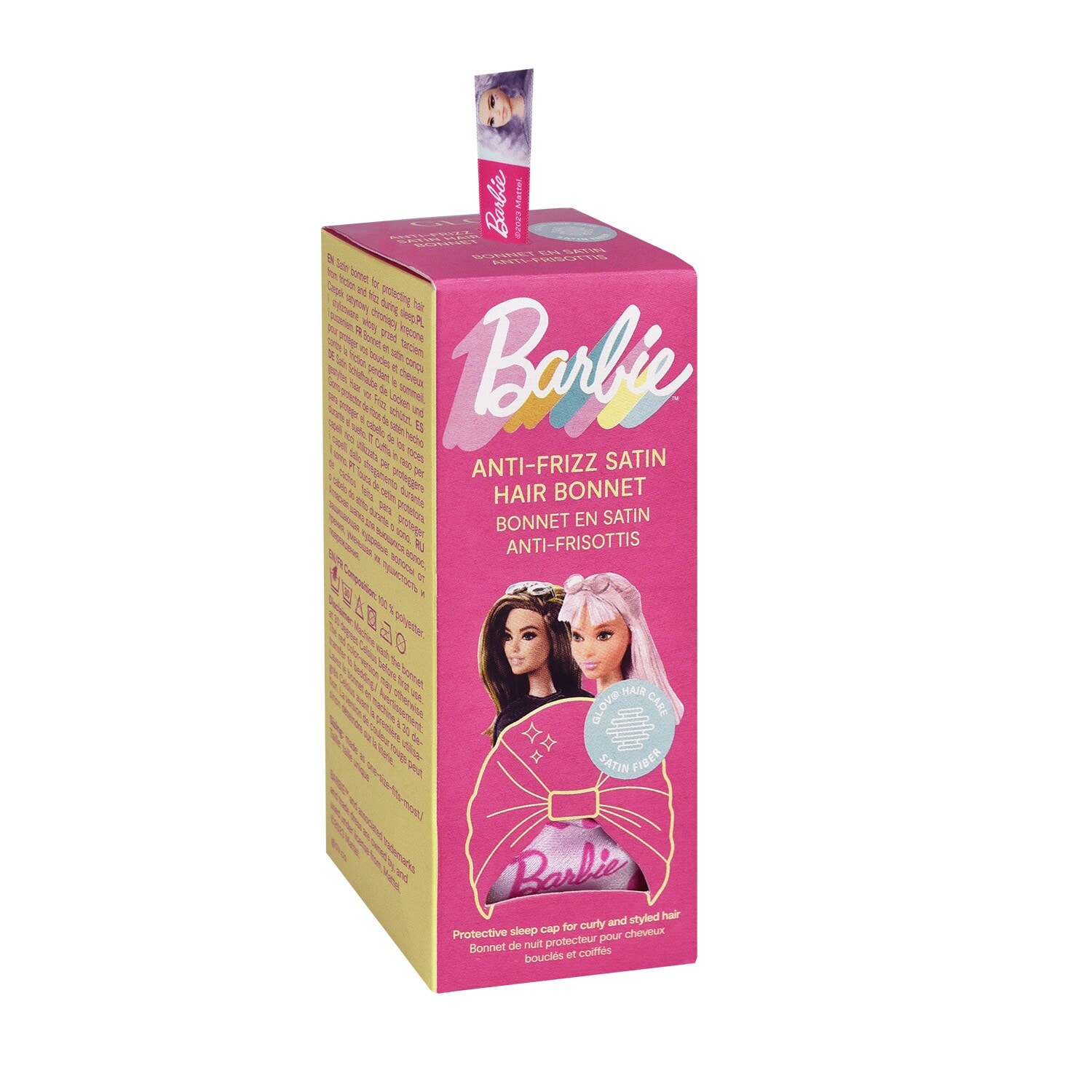 AntiFrizz Satin Hair Barbie Satynowy czepek do włosów i GLOV